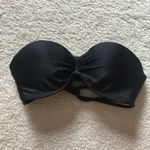 Black Strapless Bikini Top